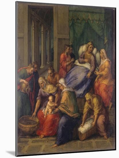 Birth of the Virgin Mary (Nascita Di Maria Vergine)-Sebastiano Filippi (Bastianino)-Mounted Giclee Print