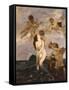 Birth of Venus (Venus Emerges from Waves)-Ettore Tito-Framed Stretched Canvas