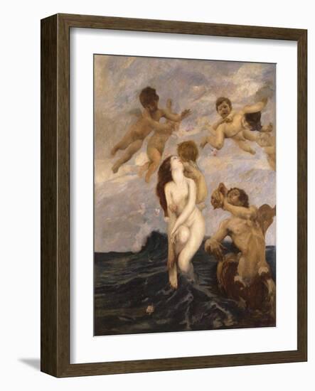 Birth of Venus (Venus Emerges from Waves)-Ettore Tito-Framed Art Print