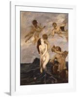 Birth of Venus (Venus Emerges from Waves)-Ettore Tito-Framed Art Print