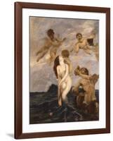Birth of Venus (Venus Emerges from Waves)-Ettore Tito-Framed Art Print