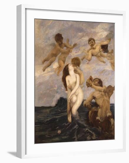 Birth of Venus (Venus Emerges from Waves)-Ettore Tito-Framed Art Print