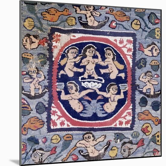 Birth of Venus, Wool and Linen Tapestry from Egypt, Coptic Art, 6th Century-null-Mounted Giclee Print