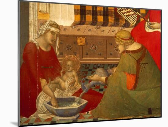 Birth of Virgin, Detail from Triptych of Nativity of Virgin-Pietro Lorenzetti-Mounted Giclee Print