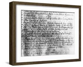 Birth Register 1760S-null-Framed Photographic Print