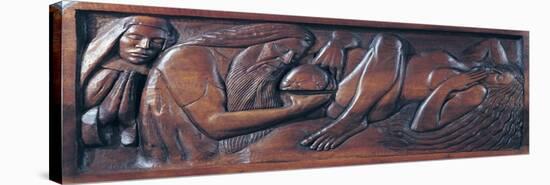 Birth, Wooden Bed Panel, 1894-96-Georges Lacombe-Stretched Canvas