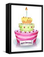 Birthday Cake-Benchart-Framed Stretched Canvas