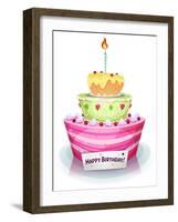 Birthday Cake-Benchart-Framed Art Print