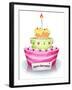 Birthday Cake-Benchart-Framed Art Print