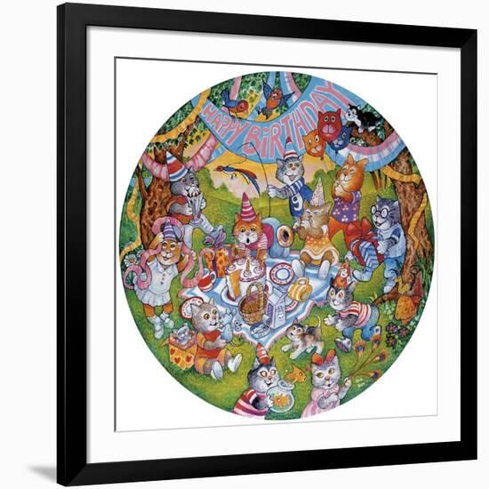 Birthday Cats-Bill Bell-Framed Giclee Print