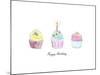 Birthday Cupcakes-Jennifer Zsolt-Mounted Giclee Print