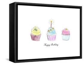 Birthday Cupcakes-Jennifer Zsolt-Framed Stretched Canvas