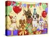 Birthday dogs-MAKIKO-Stretched Canvas