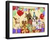 Birthday dogs-MAKIKO-Framed Giclee Print