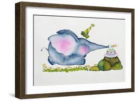 Birthday Elephant, 1998-Maylee Christie-Framed Giclee Print