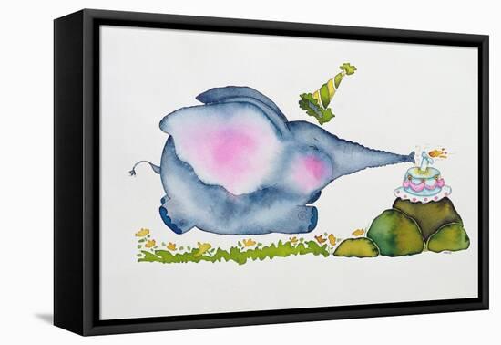 Birthday Elephant, 1998-Maylee Christie-Framed Stretched Canvas