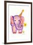 Birthday Elephant-Wyanne-Framed Giclee Print