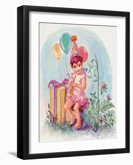 Birthday Elf-Judy Mastrangelo-Framed Giclee Print