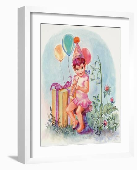 Birthday Elf-Judy Mastrangelo-Framed Giclee Print