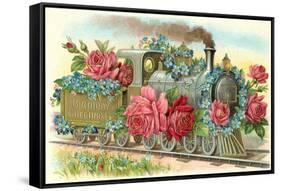 Birthday Greetings, Rose Train-null-Framed Stretched Canvas