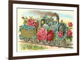 Birthday Greetings, Rose Train-null-Framed Art Print