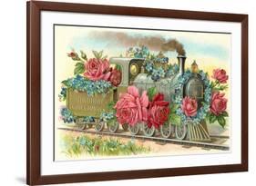 Birthday Greetings, Rose Train-null-Framed Art Print