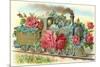 Birthday Greetings, Rose Train-null-Mounted Art Print