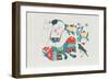 Birthday Peaches, Fragrant Fruits, Left Panel, C.1980S-null-Framed Giclee Print