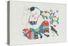 Birthday Peaches, Fragrant Fruits, Left Panel, C.1980S-null-Stretched Canvas