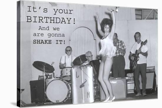 Birthday Shimmy Dancer-null-Stretched Canvas