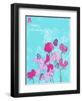 Birthday Sweet Peas, 2013-Anna Platts-Framed Premium Giclee Print