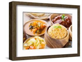 Biryani Rice or Briyani Rice, Fresh Cooked Basmati Rice, Delicious Indian Cuisine.-szefei-Framed Photographic Print