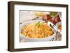 Biryani Rice or Briyani Rice, Fresh Cooked, Traditional Indian Food on Dining Table.-szefei-Framed Photographic Print