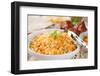 Biryani Rice or Briyani Rice, Fresh Cooked, Traditional Indian Food on Dining Table.-szefei-Framed Photographic Print