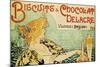 Biscuits and Chocolate Delcare-Alphonse Mucha-Mounted Art Print