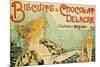 Biscuits and Chocolate Delcare-Alphonse Mucha-Mounted Art Print