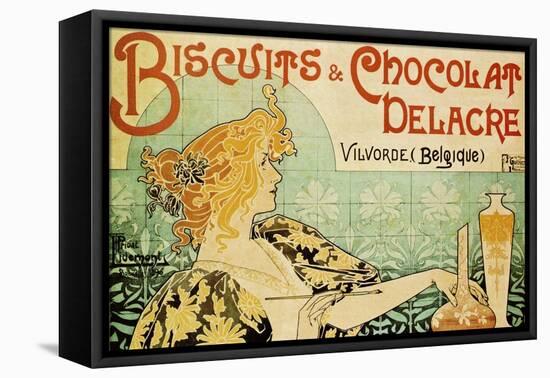 Biscuits and Chocolate Delcare-Alphonse Mucha-Framed Stretched Canvas