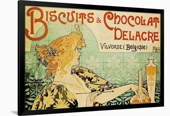 Biscuits and Chocolate Delcare-Alphonse Mucha-Framed Art Print