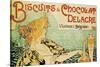 Biscuits and Chocolate Delcare-Alphonse Mucha-Stretched Canvas