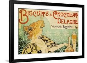 Biscuits and Chocolate Delcare-Alphonse Mucha-Framed Premium Giclee Print
