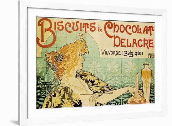 Biscuits and Chocolate Delcare-Alphonse Mucha-Framed Art Print