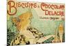 Biscuits and Chocolate Delcare-Alphonse Mucha-Mounted Art Print