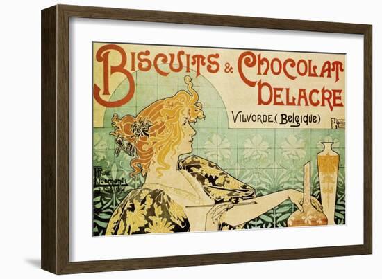 Biscuits and Chocolate Delcare-Alphonse Mucha-Framed Premium Giclee Print