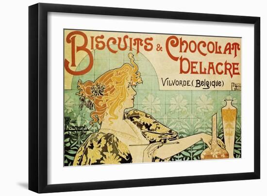 Biscuits and Chocolate Delcare-Alphonse Mucha-Framed Art Print