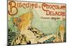 Biscuits and Chocolate Delcare-Alphonse Mucha-Mounted Art Print