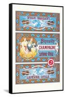 Biscuits Champagne-Alphonse Mucha-Framed Stretched Canvas