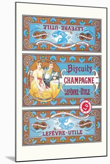 Biscuits Champagne-Alphonse Mucha-Mounted Art Print