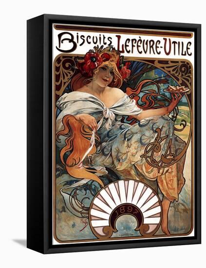 Biscuits Lefevre-Utile, 1896-Alphonse Mucha-Framed Stretched Canvas