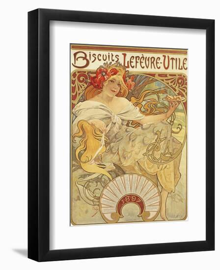 Biscuits Lefevre-Utile, 1897-Alphonse Mucha-Framed Premium Giclee Print