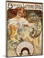 Biscuits Lefevre-Utile', Designed as a Calendar for 1897, 1896 (Lithograph in Colours)-Alphonse Mucha-Mounted Giclee Print
